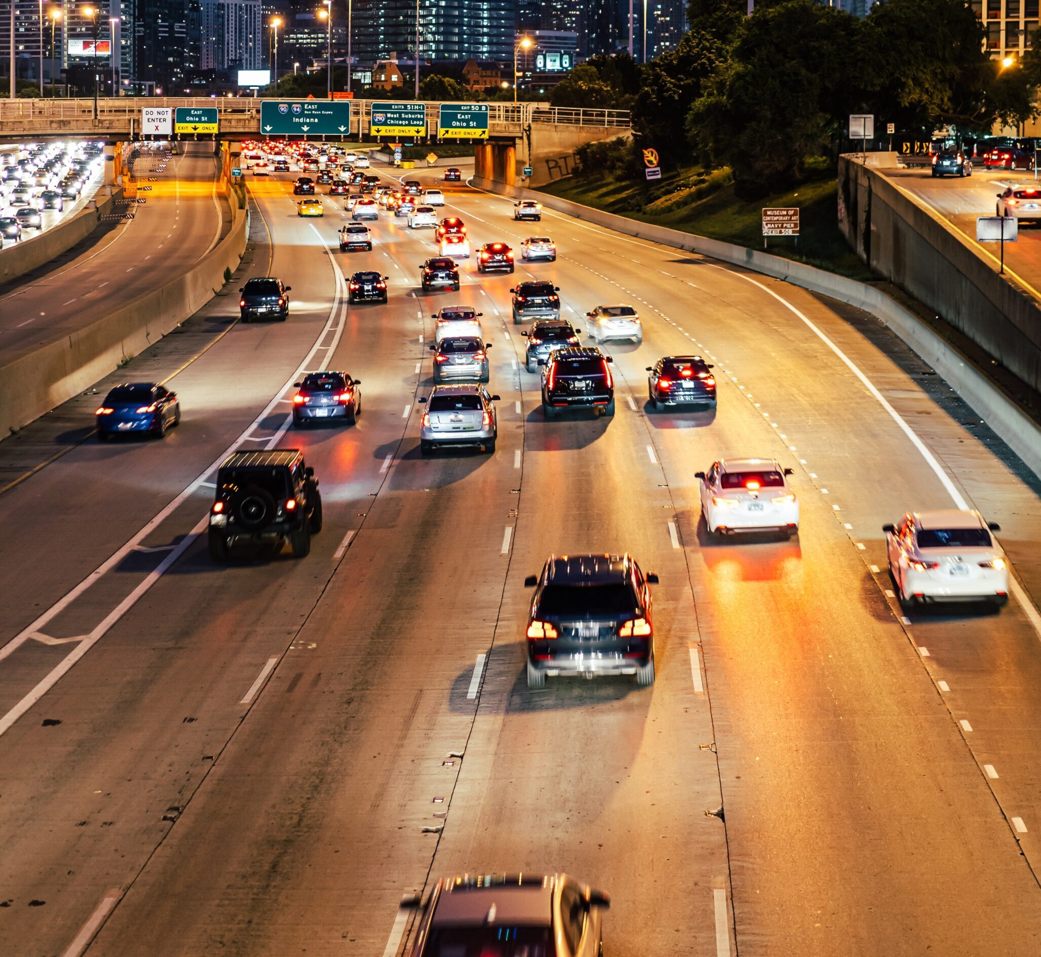 city traffic at night