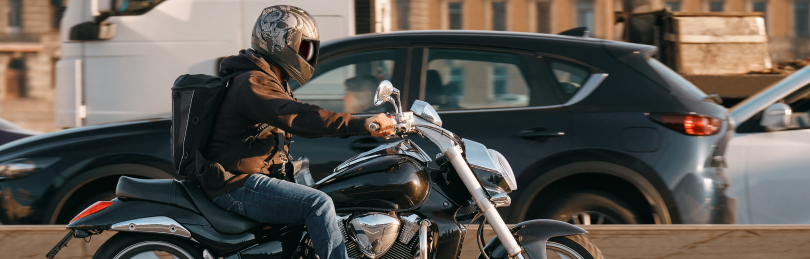 motorcycle in traffic