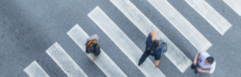 pedestrians crossing