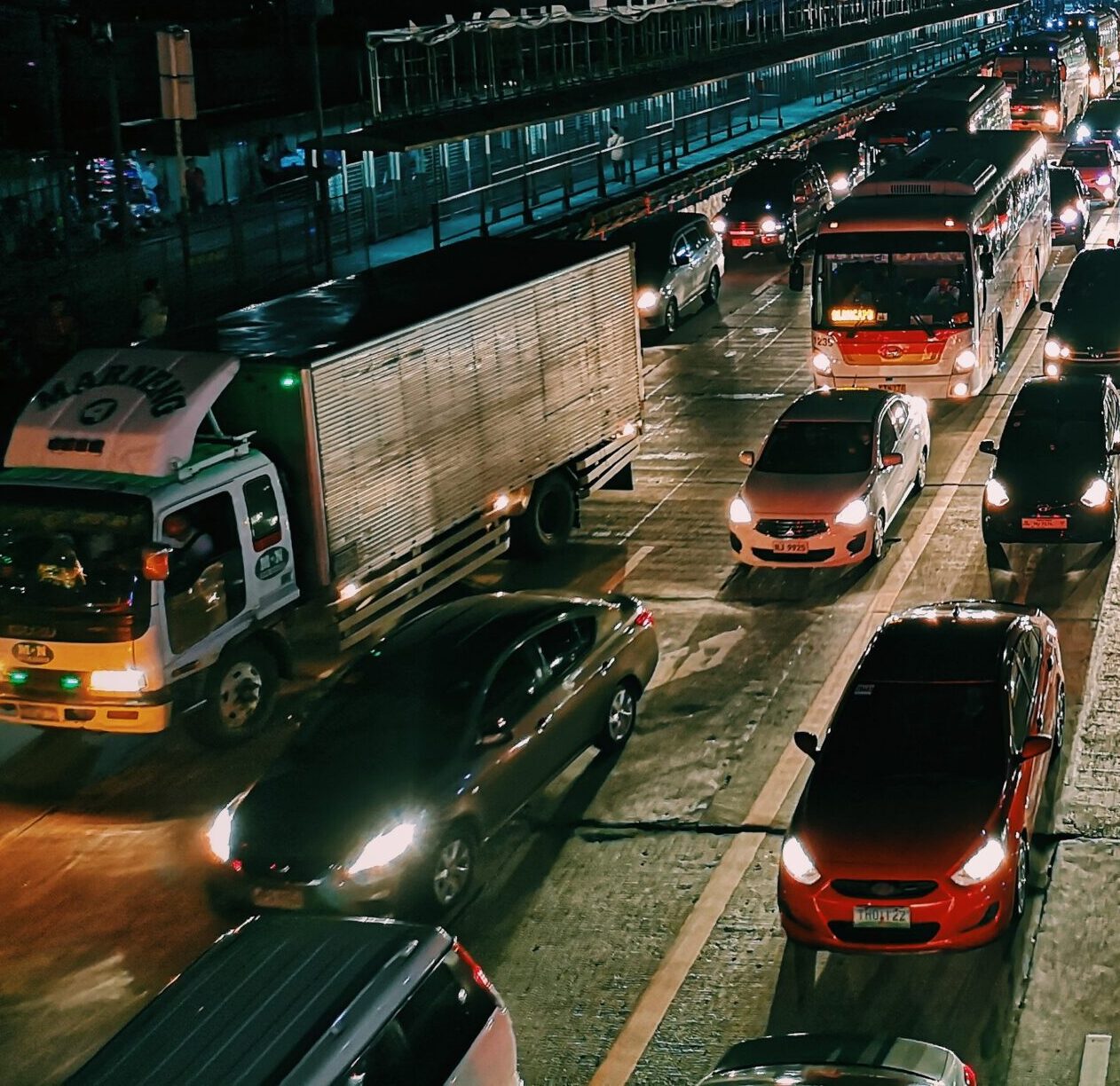 city traffic at night