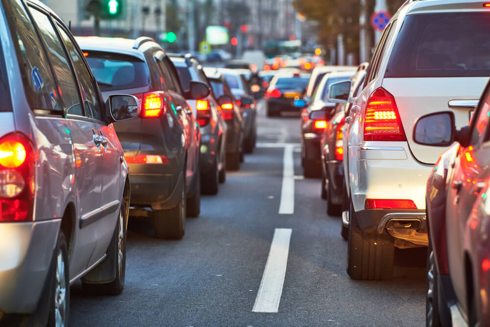 Traffic jam in Atlanta, Georgia,